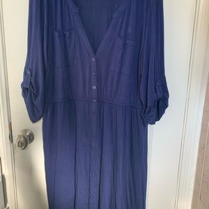 Royal blue long sleeve dress